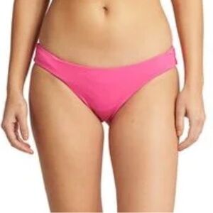 Billabong Classic Solid Low Rider Bikini Swim Bottoms Shocking Pink Large